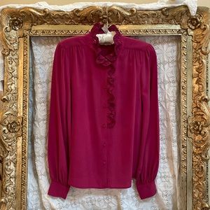 Sezane Berry Chloe Shirt size 36 EUC